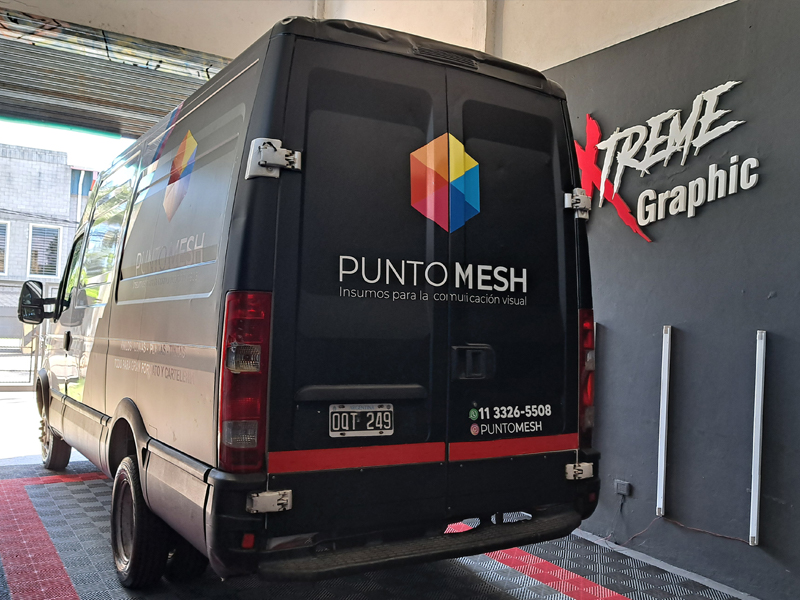 Ploteo parcial publicitario vinilo de corte — Buenos Aires