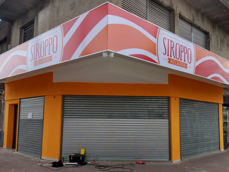 Cartel backlight heladeria