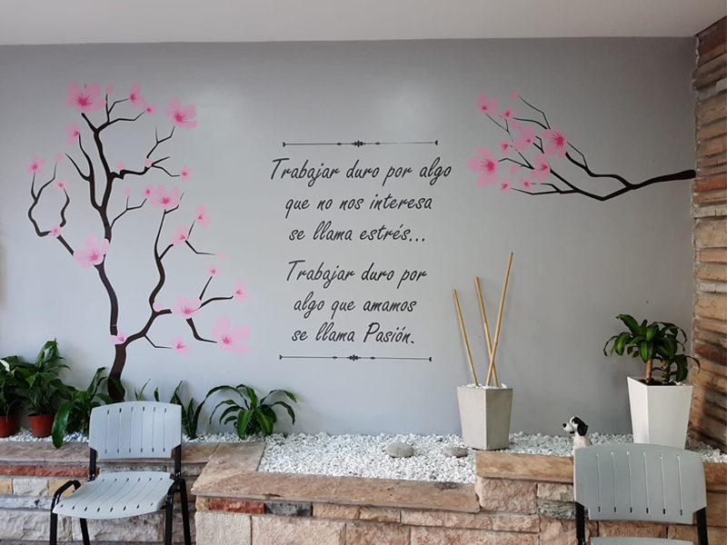 Mural en vinilo decorativo